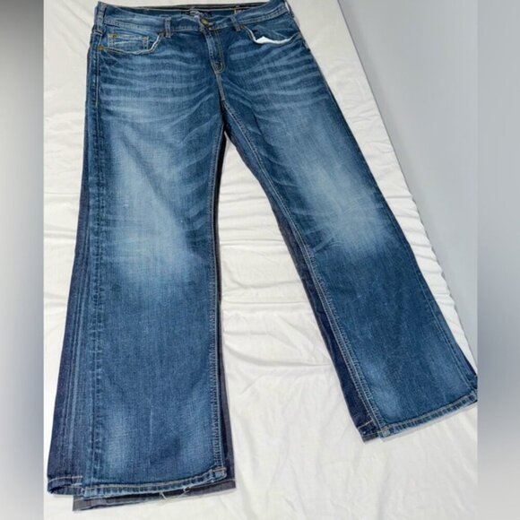 Men’s Jean Bunlde - Silver and Buffalo David bitton 36x32 inseam - Picture 1 of 12